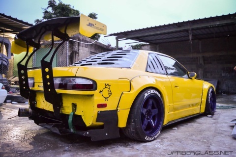 Rear window louvers nissan s13 coupe