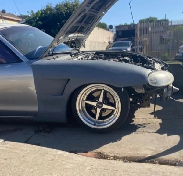 mazda mx5 miata NB front fenders 25mm single vent style