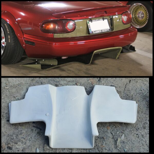 Mazda miata mx5 NA NB rear diffuser amemiya RE-style RX7 style